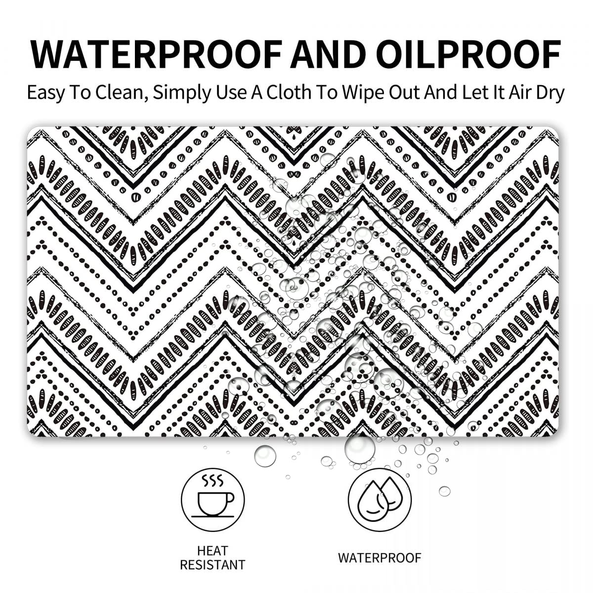 XXL Extended Gaming Mouse Pad - Large Non-Slip Rubber Base Keyboard Mat with Waterproof Surface for Office, Work & Home Use | Perfect Desk Decor for PC, Laptop, Writing & Gaming Setup (Black/White)