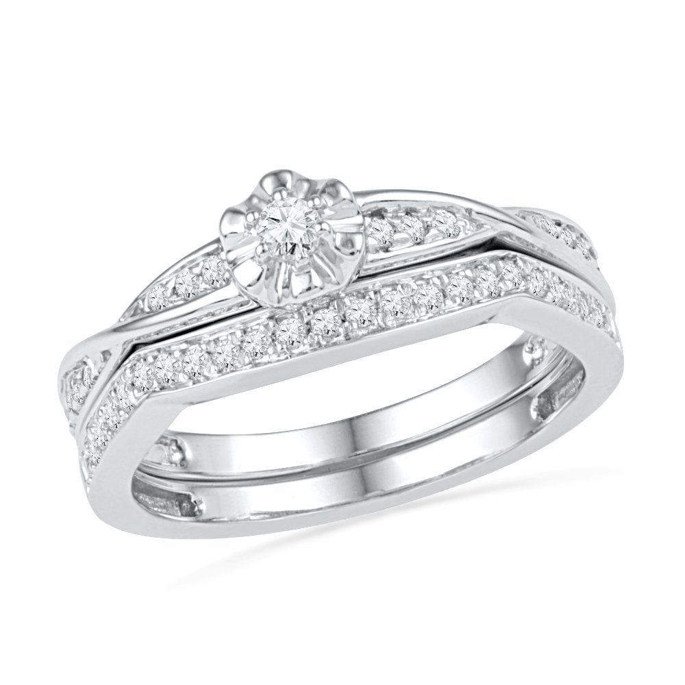 1/4 CTTW Sterling Silver Round Diamond Engagement Ring for Women - Perfect for Proposals, Weddings & Anniversary Gifts
