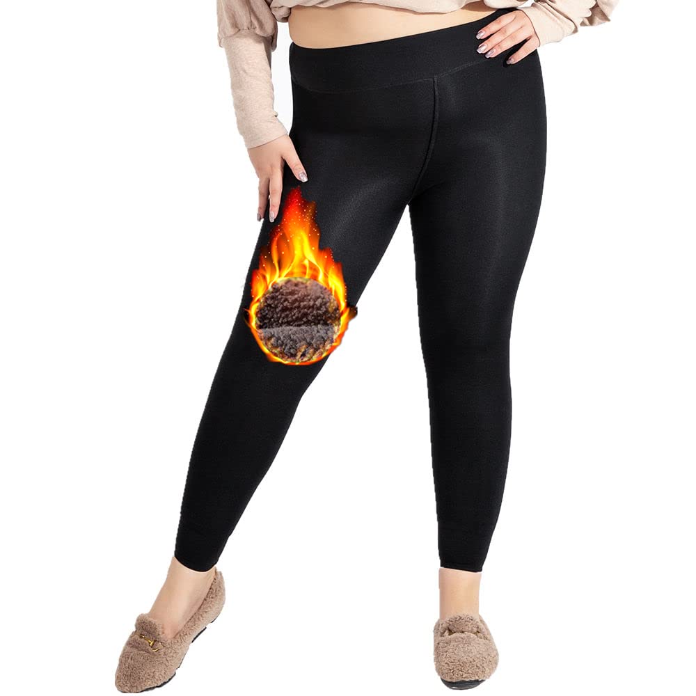 Women's Winter Fleece Lined Leggings - High Waisted Thermal Tummy Control Pants for Cold Weather | Soft Warm Workout Yoga & Everyday Wear