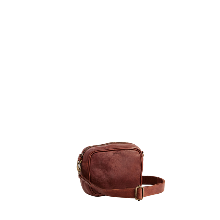 Premium Cognac Leather Camera Crossbody Bag - Stylish & Durable for Travel, Photography & Everyday Use