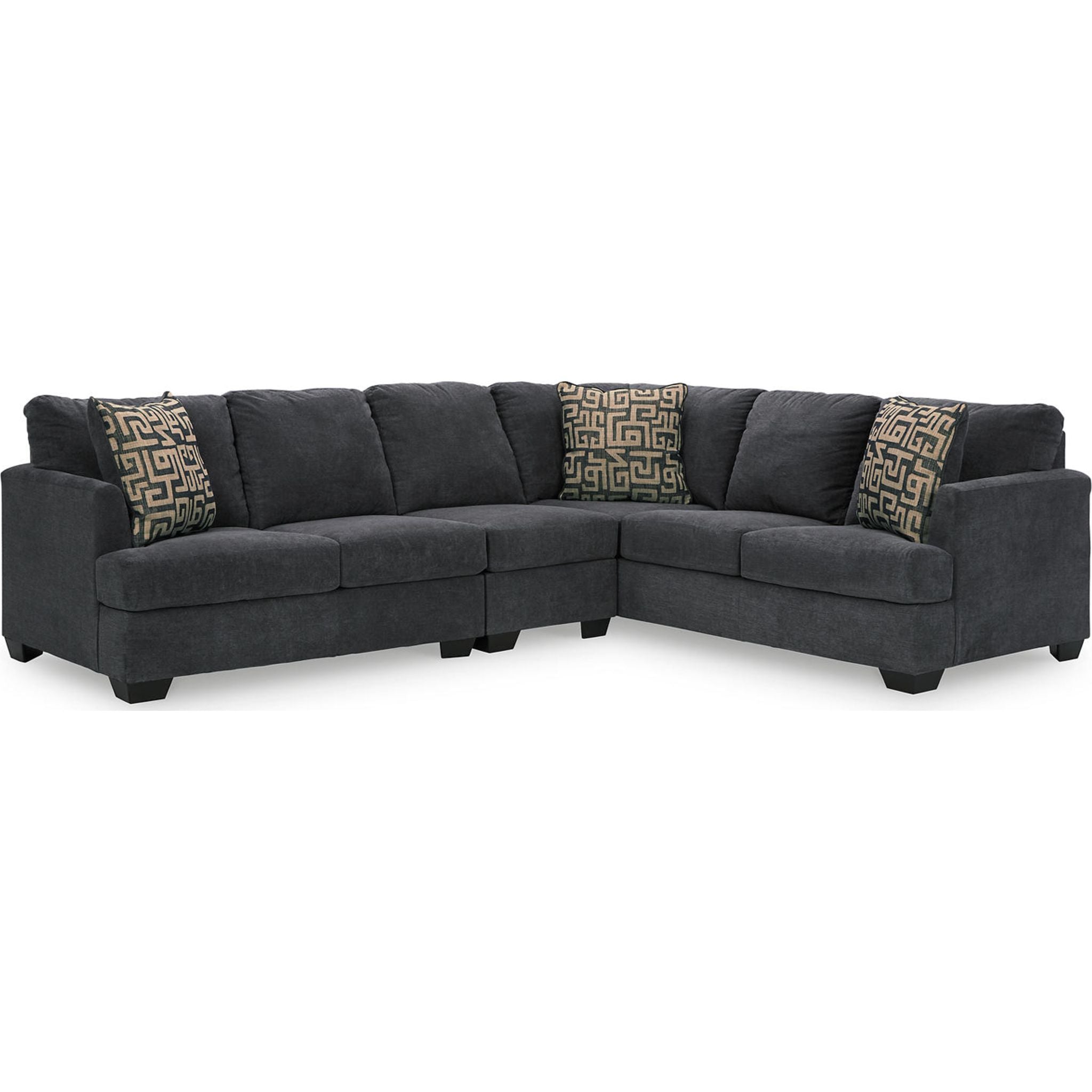 Ambrielle 3-Piece Sectional Sofa Set - Modern L-Shaped Couch with Chaise Lounge for Living Room, Family Room & Apartment Decor