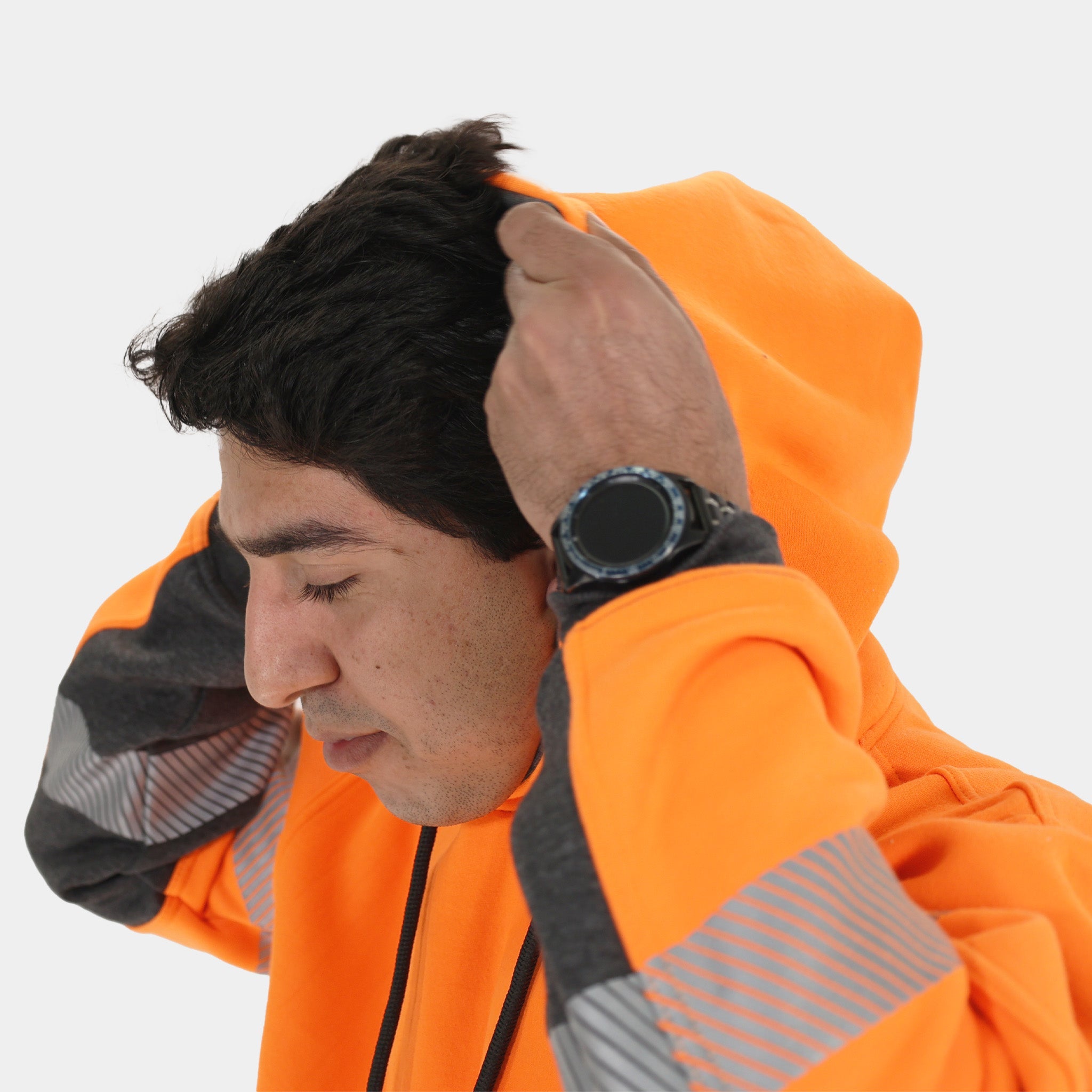 Peak 2.0 Hoodie for Men & Women - Orange Pullover Fleece Hooded Sweatshirt - Comfortable Casual Wear for Outdoor Activities, Gym & Street Style