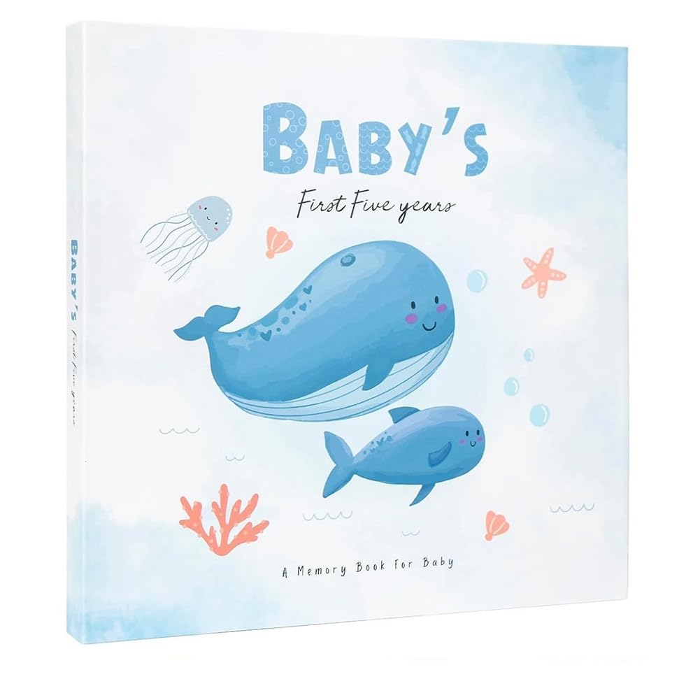 Xorea Baby Memory Book - Pregnancy Scrapbook & Growth Journal with Cute Animal Design, High-Quality Photo Album for Newborn Keepsake - Perfect for Baby Showers, First Birthday Gifts, and Family Memory Preservation