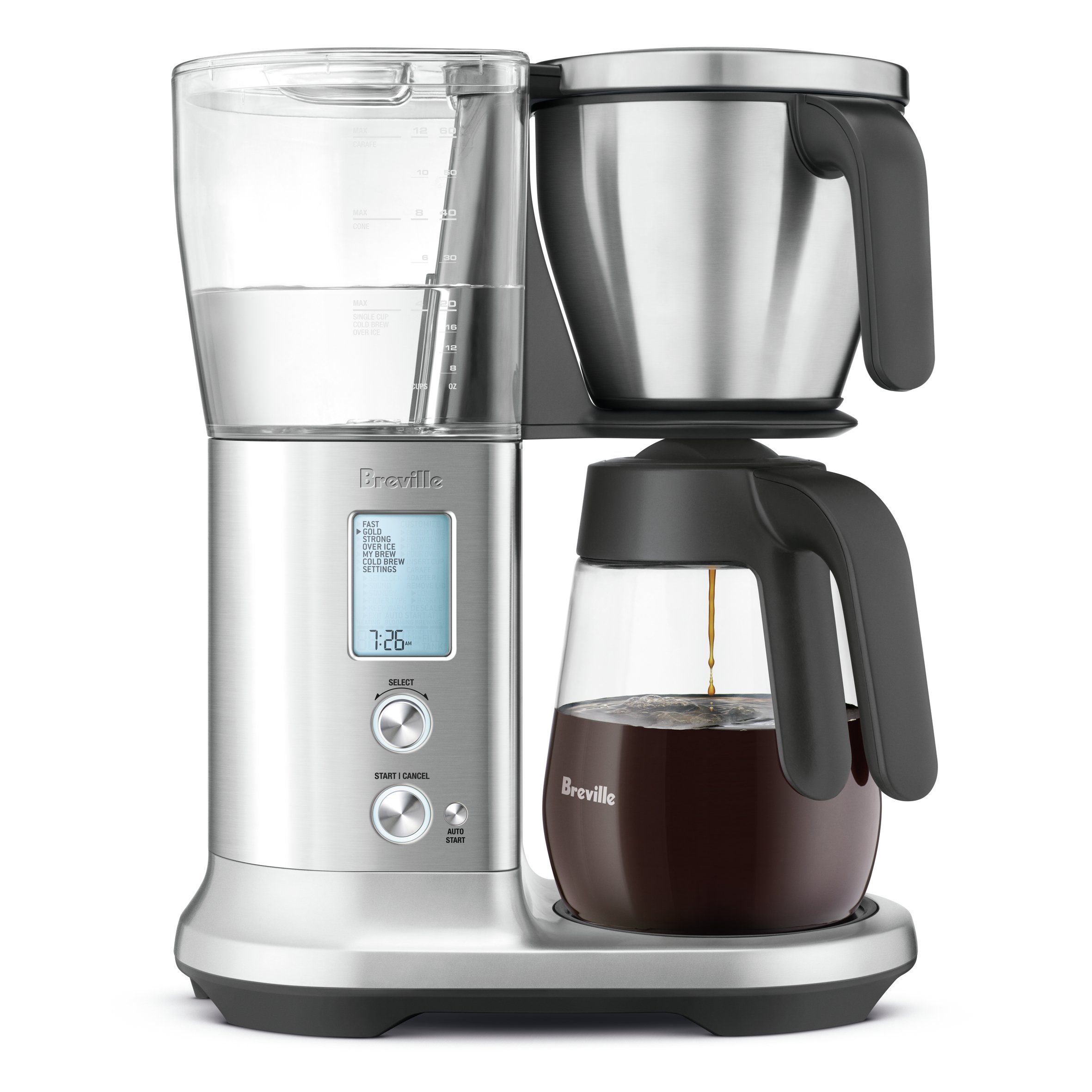 Breville BDC400BSS Precision Brewer Drip Coffee Maker - 12 Cup Thermal Carafe, Brushed Stainless Steel, Customizable Brewing Options for Perfect Coffee - Ideal for Home, Office & Entertaining