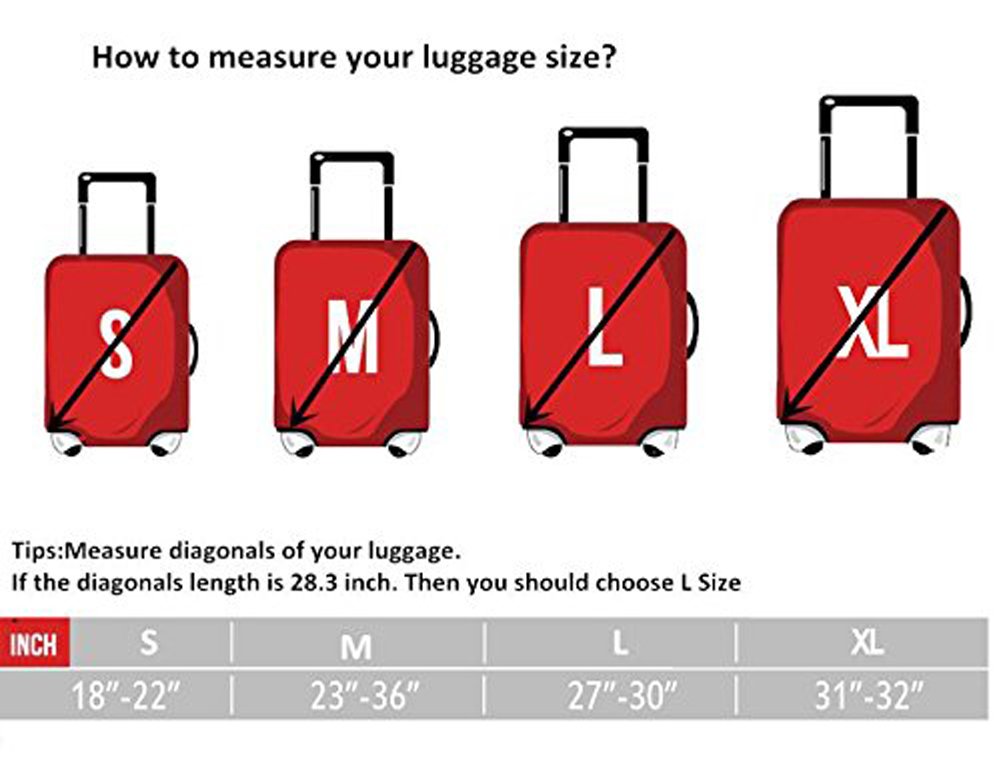 Myosotis510 Waterproof Luggage Protector Cover - Universal Suitcase Protector for Travel Accessories | Perfect for Airplane, Train & Cruise Travel Protection