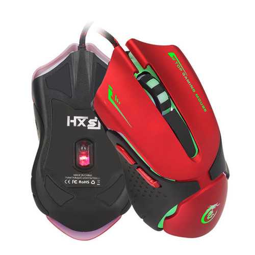 A903R 6D Ergonomic Wired Mouse with 1200/1600/2400/3200 DPI & 7-Color LED - Perfect for Gaming, Office Work, and Graphic Design
