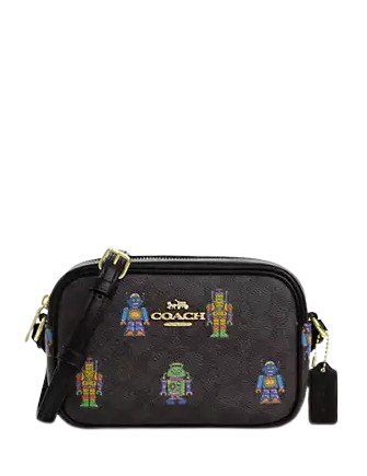 Coach Cosmic Mini Jamie Camera Bag in Signature Canvas with Robot Print - Stylish Crossbody Purse for Women | Perfect for Everyday Use, Travel & Casual Outings