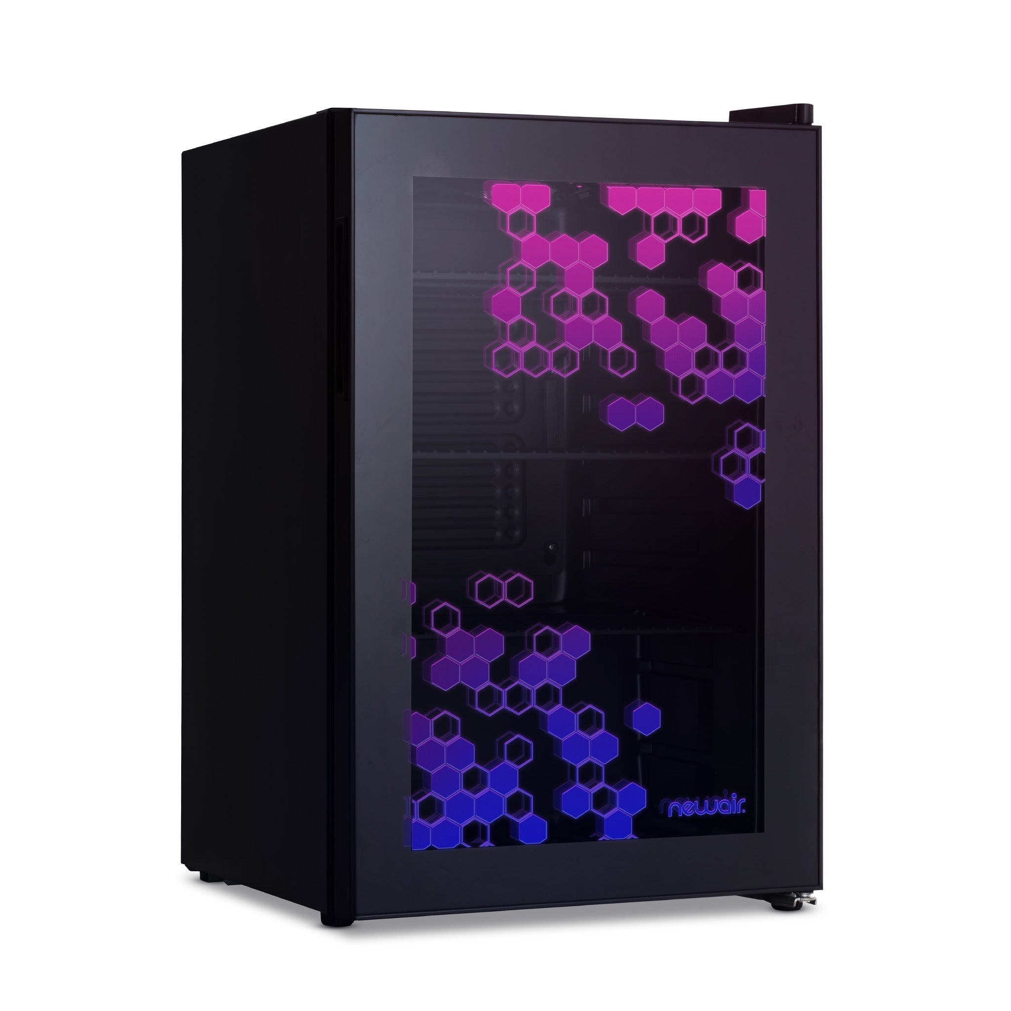 Newair® Prismatic™ Series 85 Can Beverage Refrigerator - Compact 18.7 Inch Mini Fridge for Beer, Soda & Wine - Perfect for Home Bar, Office, Dorm Room & Game Room