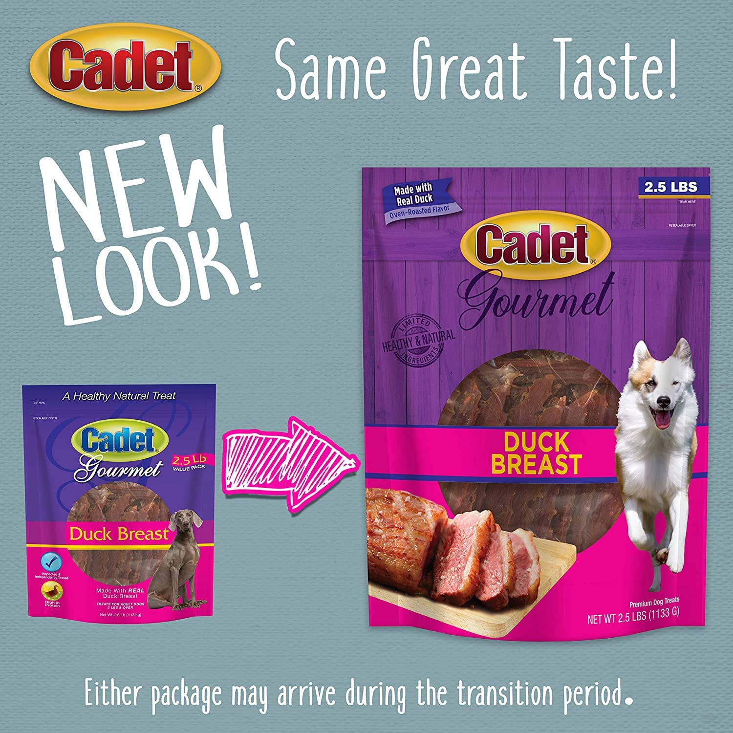 Premium Cadet Duck Breast Gourmet Dog Treats - 2 Pack | All-Natural, High-Protein Training Snacks for Dogs | Includes Exclusive 
