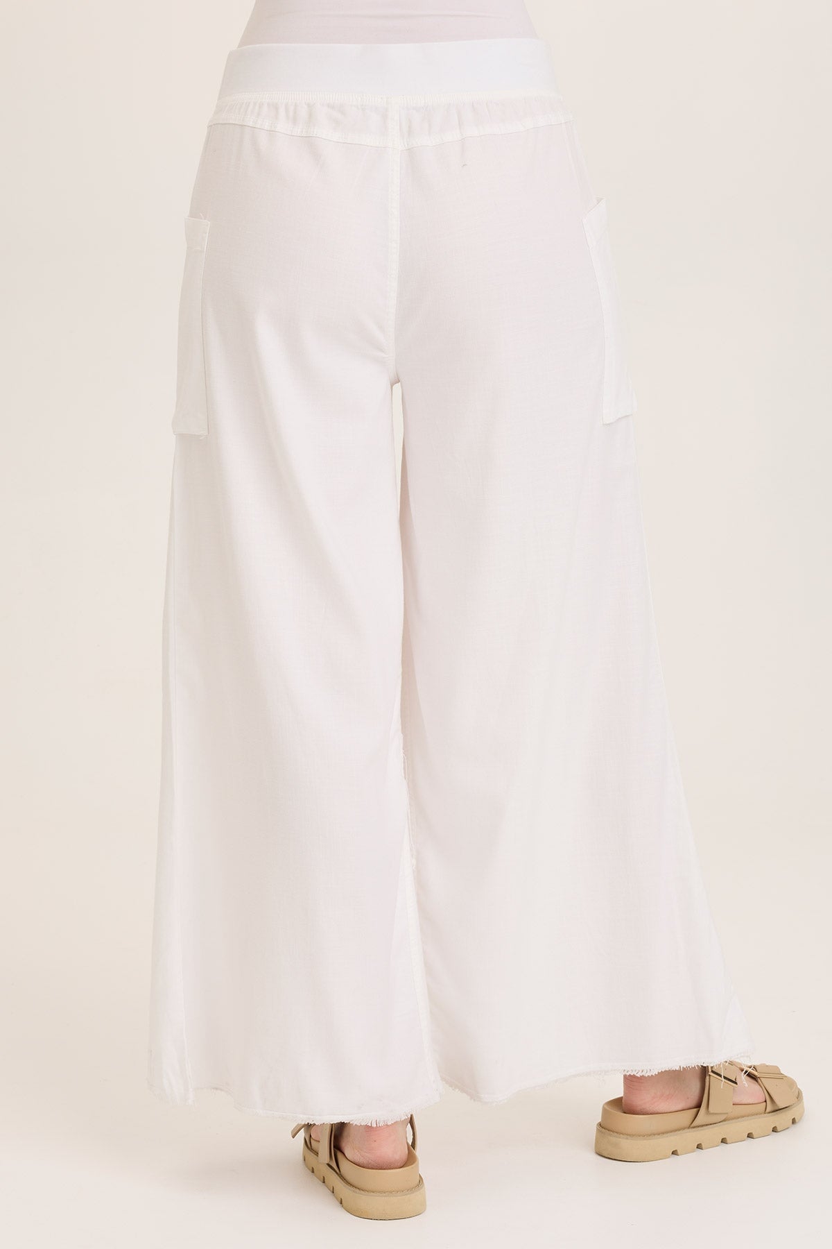 Desoto Ultra Flare Wide Leg Pocket Pants for Women - High Waisted Stretch Comfort Work Pants (Office, Business Casual, Travel)