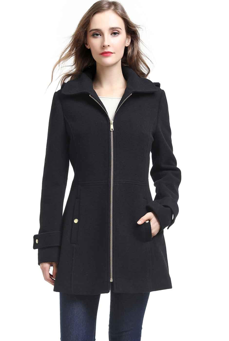 BGSD Women's Lina Wool Hooded Parka Coat - Winter Warm Jacket for Cold Weather (Regular & Plus Size) | Outdoor Activities, Snow Sports & Daily Commute