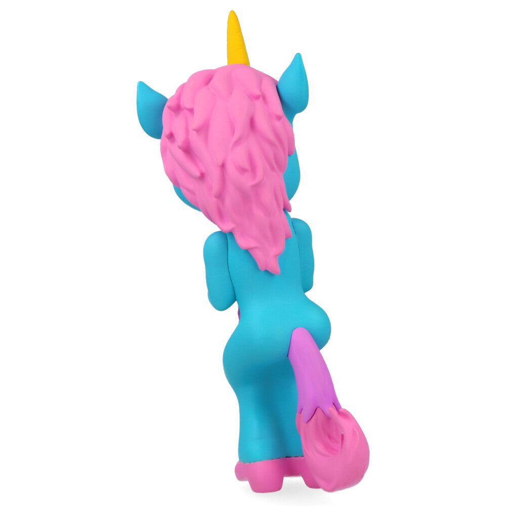 Ron English Forlorn Unicorn Blue Vinyl Art Toy - Collectible Pop Surrealism Figure for Home Decor & Art Display