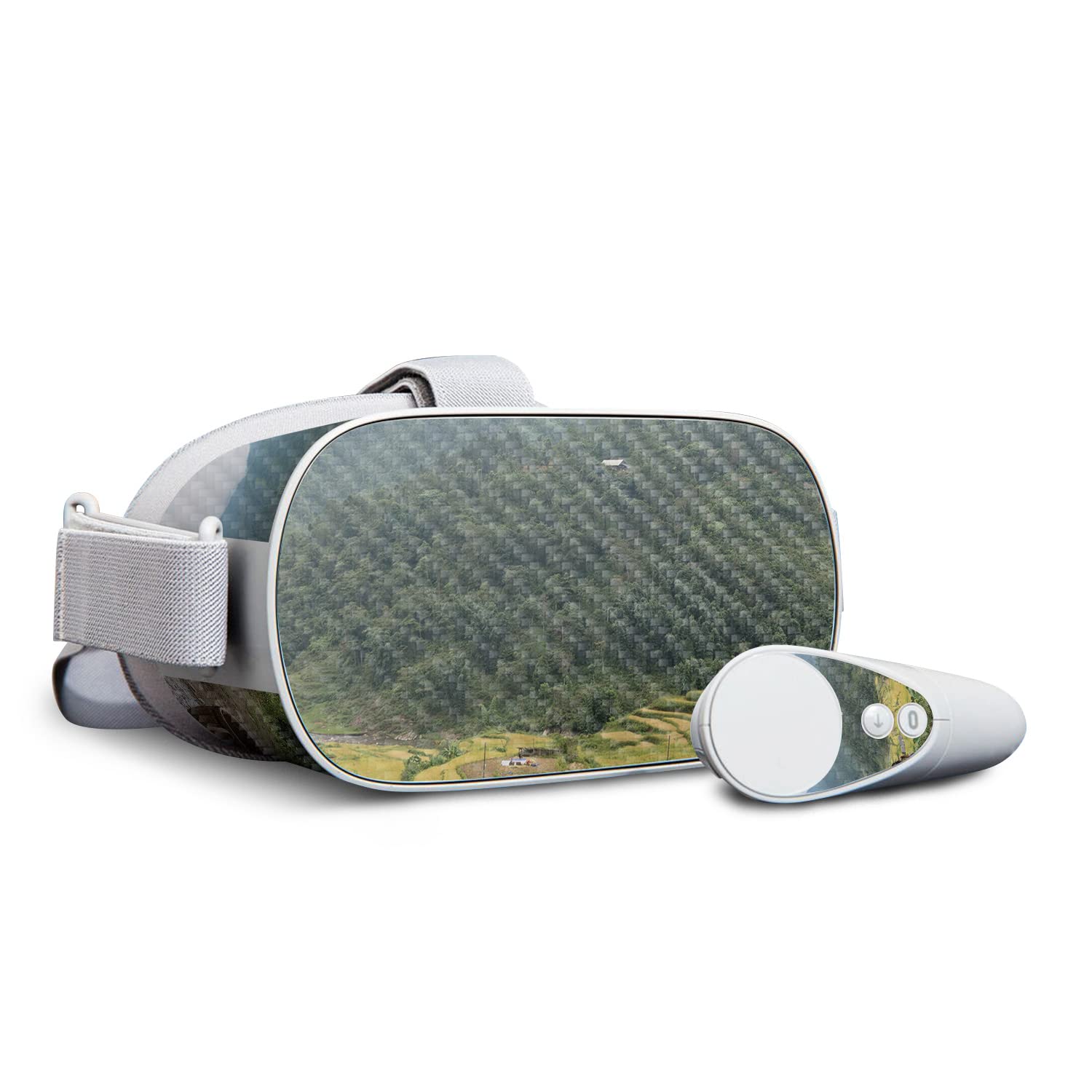 Premium Carbon Fiber Skin for Oculus Go - Vietnam Mountains Design | Protective & Durable Textured Cover | Easy to Apply & Remove | Made in USA | Perfect for Gaming, VR Experiences & Travel Protection