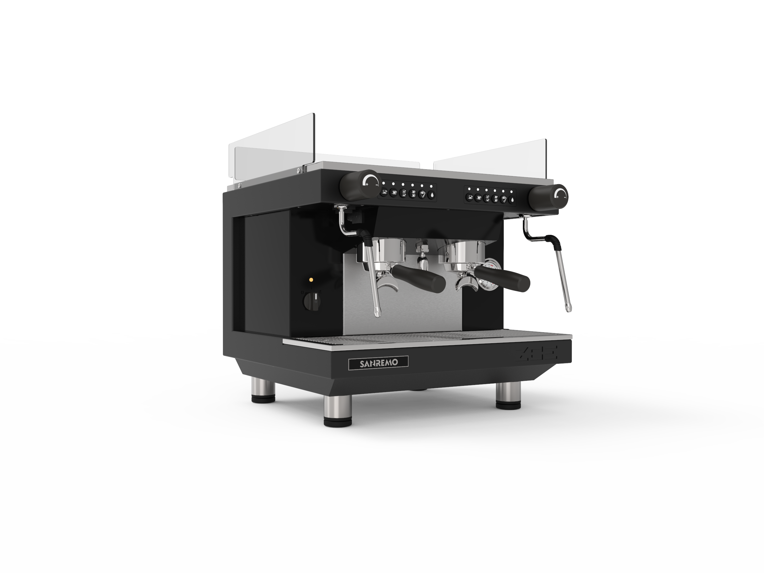 Sanremo ZOE Compact 2-Group Espresso Machine - Black | Professional Coffee Bar & Home Cafe Use