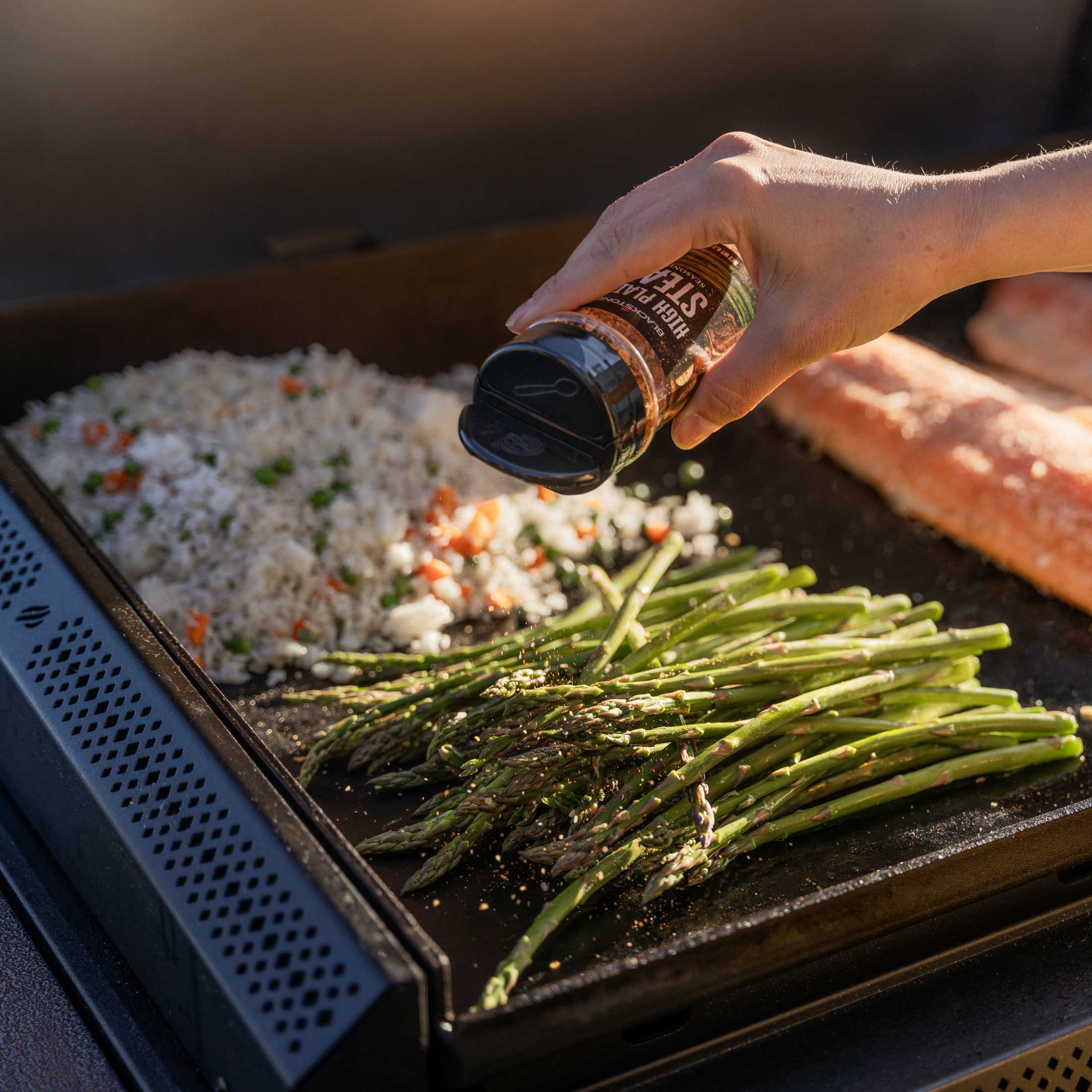 Non-Stick Griddle Island Bundle with 2 Burners - Perfect for Outdoor Cooking, Camping & Backyard BBQs