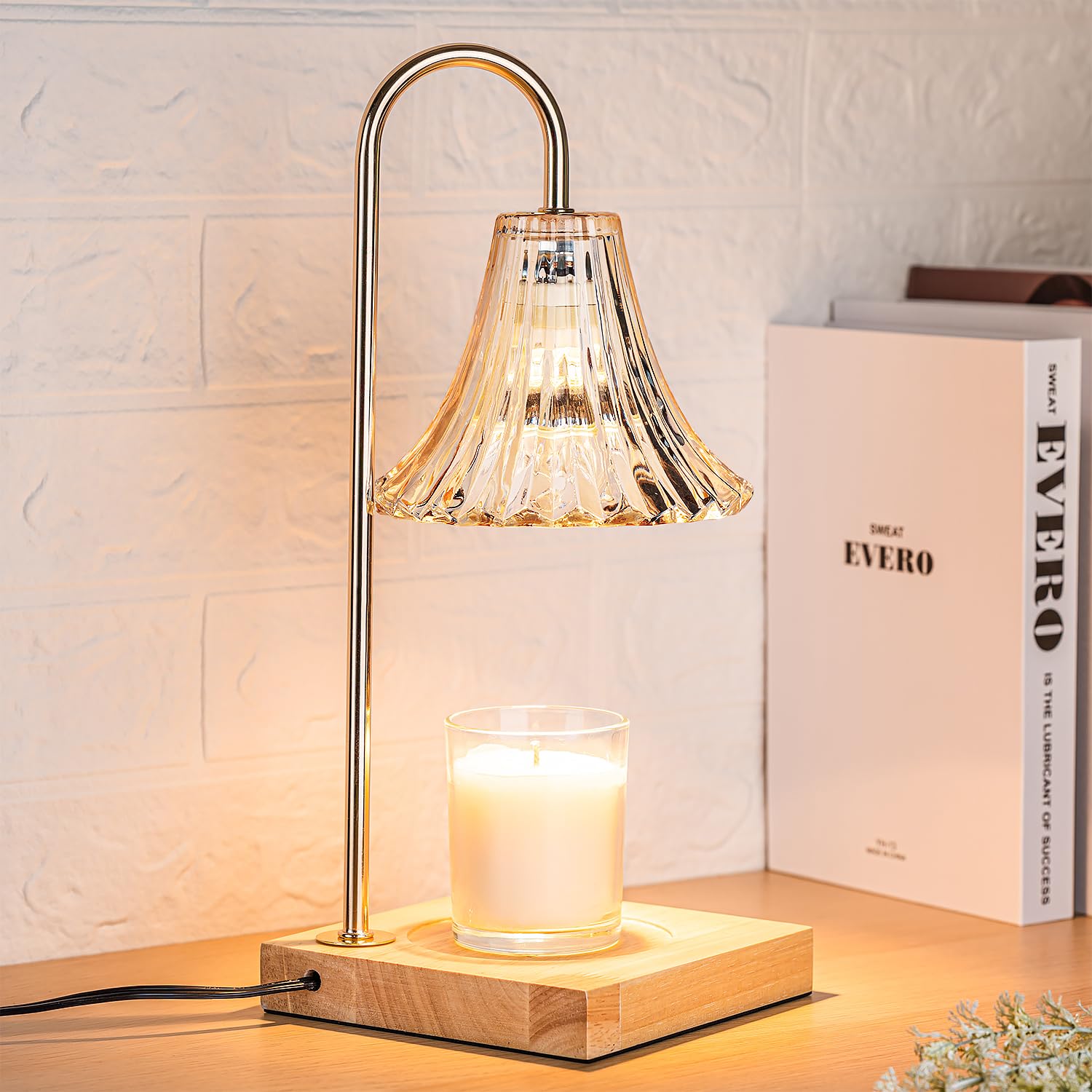 Dimmable Candle Warmer Lamp with Timer - Floral Wax Melter for Home Fragrance, Birthday Gift for Women & Mom - Perfect for Dorm Room Decor, Bedroom Aromatherapy & Relaxation