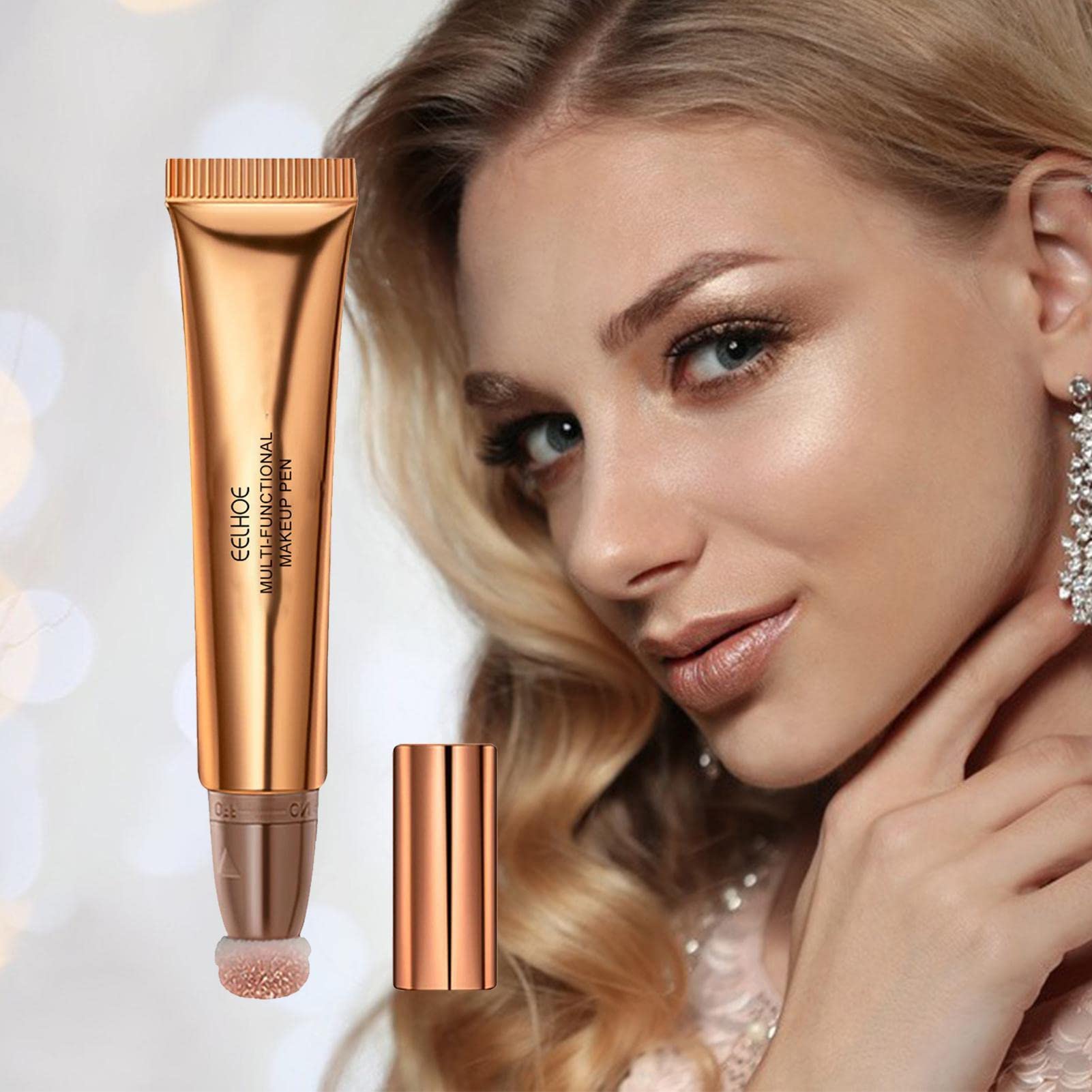 Waterproof Creamy Multi Stick - Highlighter, Blush & Lip Gloss 3-in-1 Makeup Stick | Brightening Shadow & Long-Lasting Wear | Perfect for On-the-Go Touch Ups, Travel & Everyday Makeup Routine