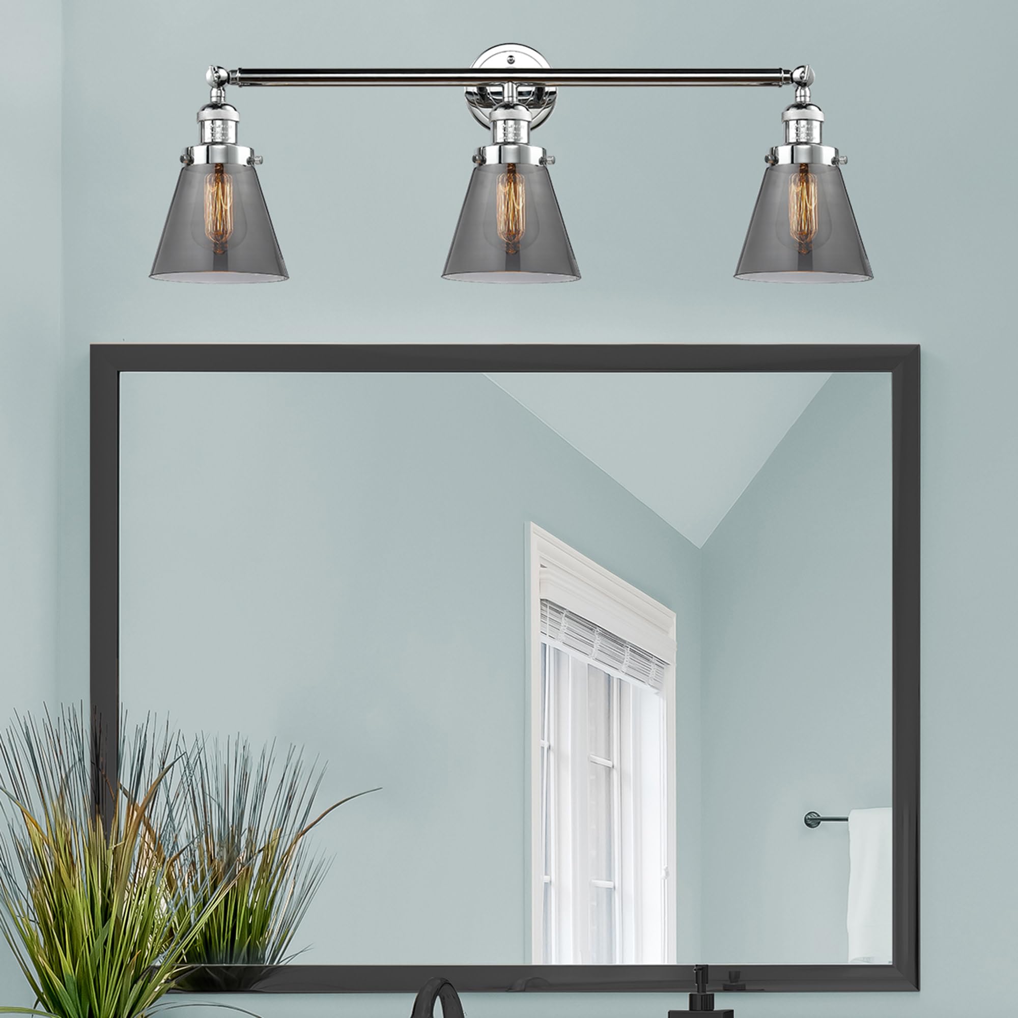 Innovations 205-PC-S-G62 3-Light Adjustable Bathroom Vanity Light Fixture in Polished Chrome - Perfect for Modern Bathroom, Powder Room & Spa Lighting Decor