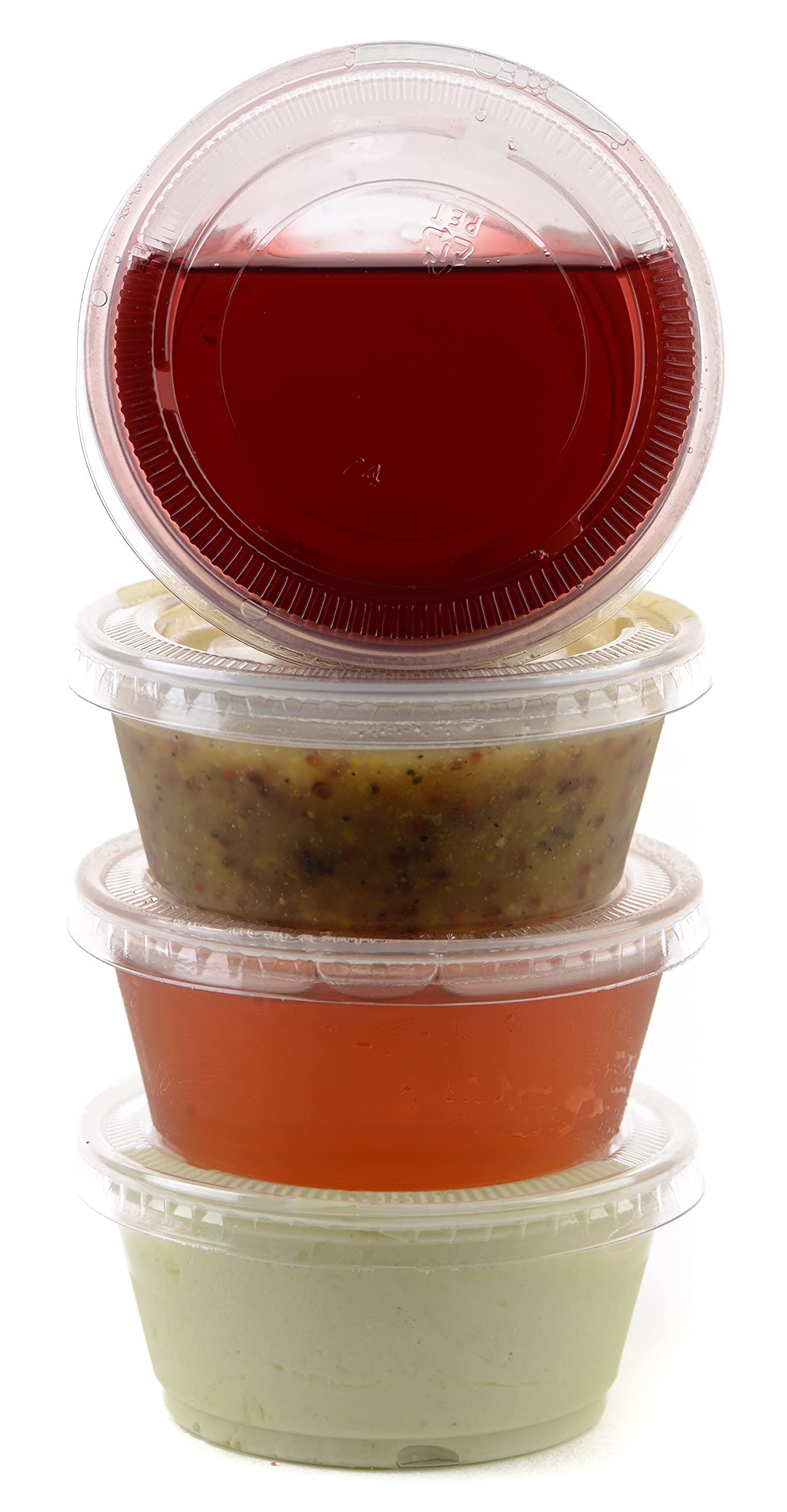 EcoQuality 3.25 oz Clear Plastic Disposable Portion Cups with Lids - 1500 Pack | Perfect for Jello Shots, Condiments, Food Sampling, Catering & Party Supplies | Ideal for Restaurants, Bakeries & Home Use