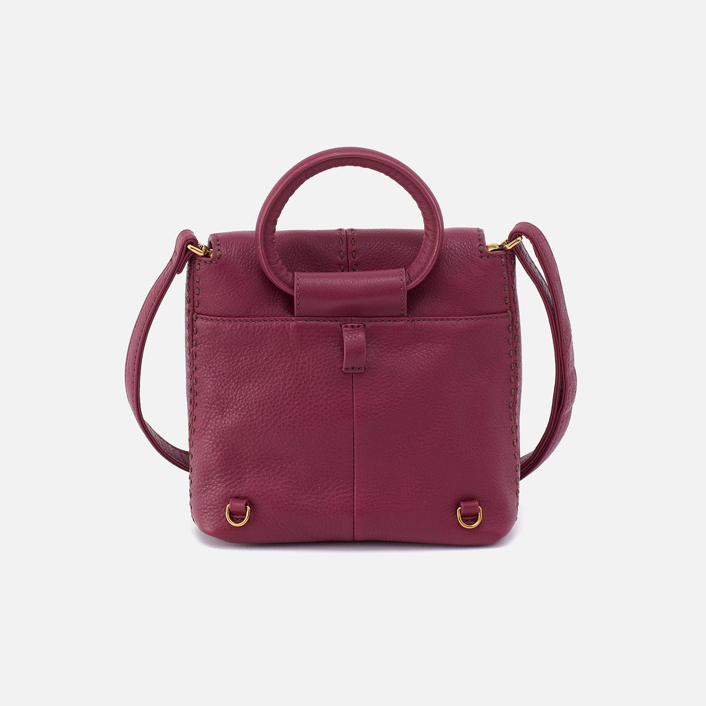 Austin Convertible Backpack in Pebbled Leather - Winter Orchid Color | Stylish Laptop Bag for Work, Travel & College | Durable Leather Backpack for Men & Women