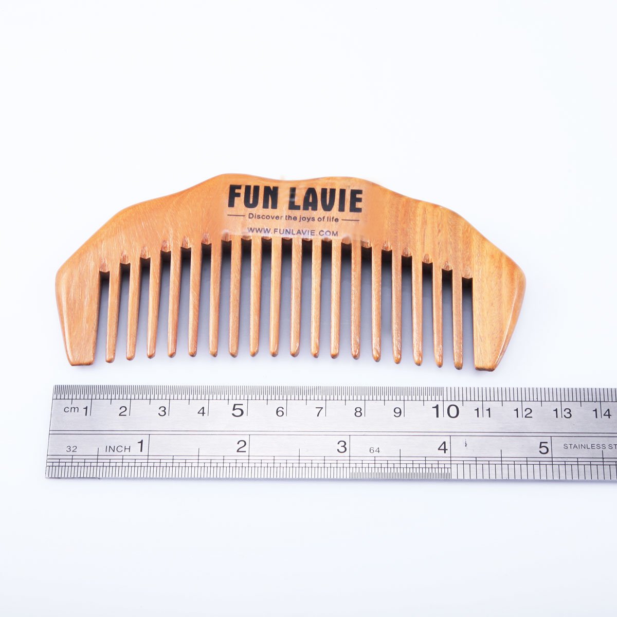 Premium Wide Tooth Hair Comb - 4.7 Inch Sandalwood Pocket Comb for Detangling & Styling | Travel, Purse & Everyday Use | Natural Green Wooden Comb for Healthy Hair