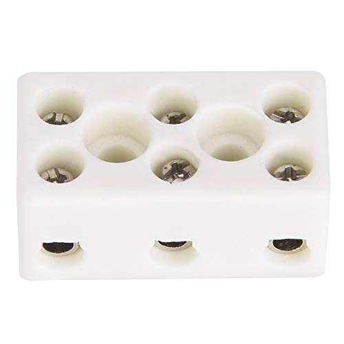 High Temperature Resistant Ceramic Wire Connector - 10pcs Easy Install Pull Chain Switch Terminal Block for Instruments | Perfect for Laboratory Equipment, Industrial Wiring & Electrical Repairs