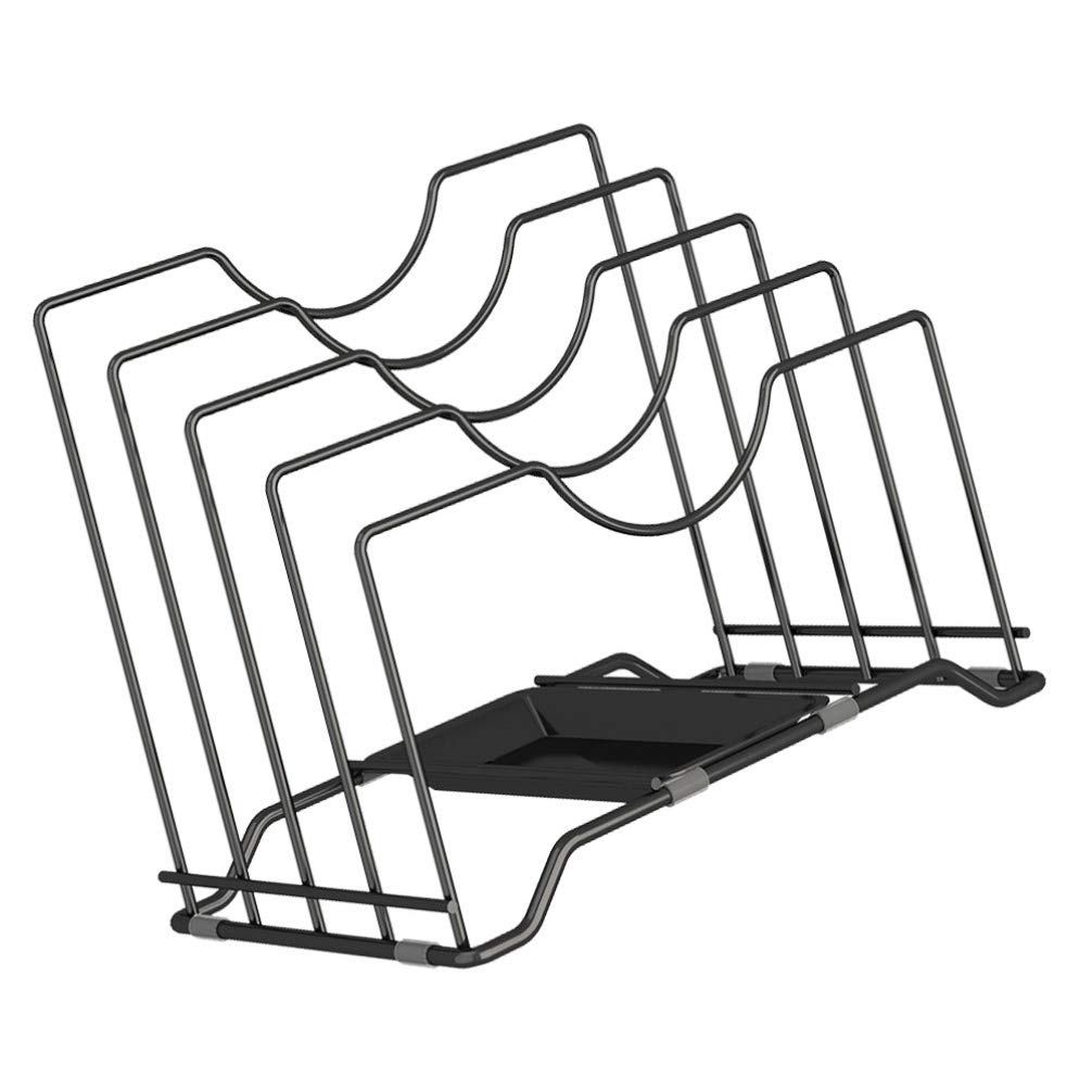 1PC Countertop Lid Holder Storage Rack - Cutting Board & Pot Cover Organizer - Space Saving Kitchen Stand for Pots, Pans & Kitchen Supplies - Perfect for Small Kitchens & Countertop Organization