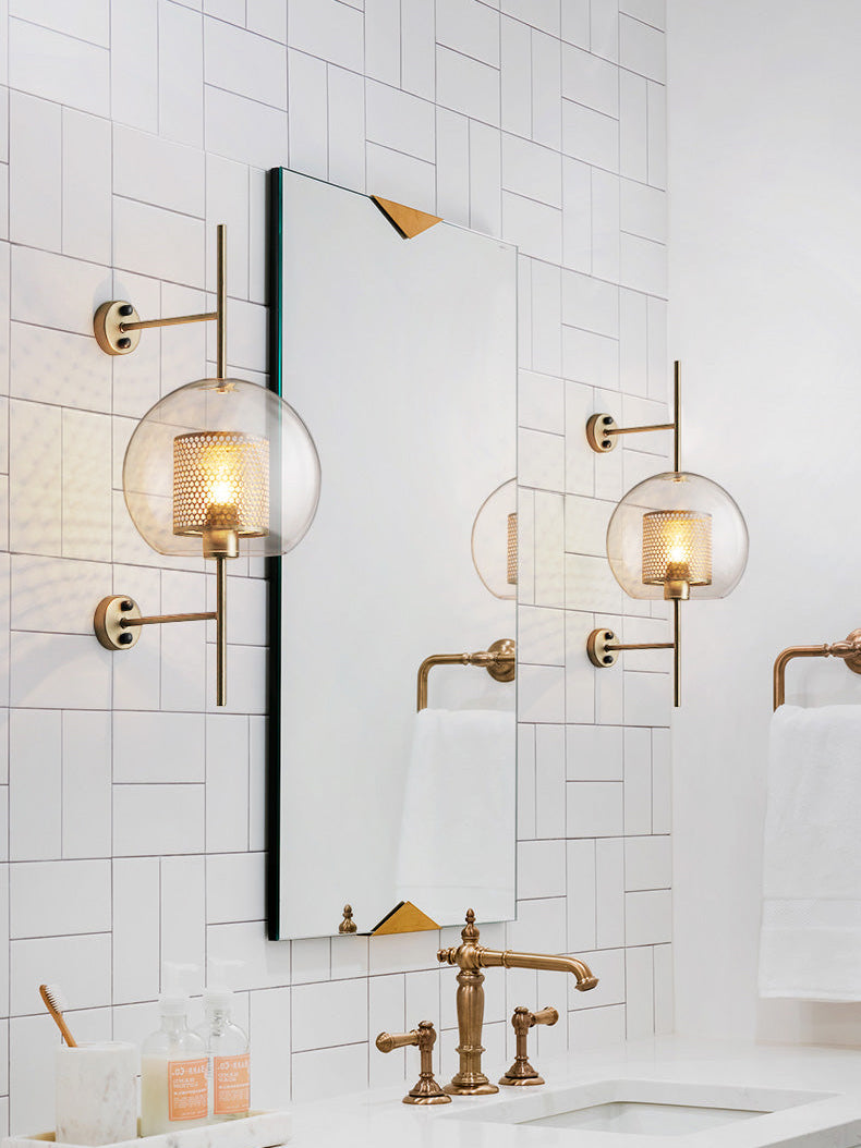 Chiswick Glass Wall Lamp - Modern LED Sconce Light for Living Room, Bedroom, and Hallway - Elegant Home Decor Lighting Fixture