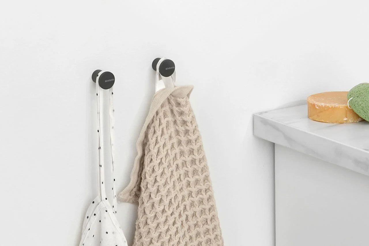 MindSet Towel Hooks Set of 2 - Rustproof Bathroom Wall Hooks for Towels, Robes & Hats - Perfect for Bathroom, Kitchen & Entryway Organization
