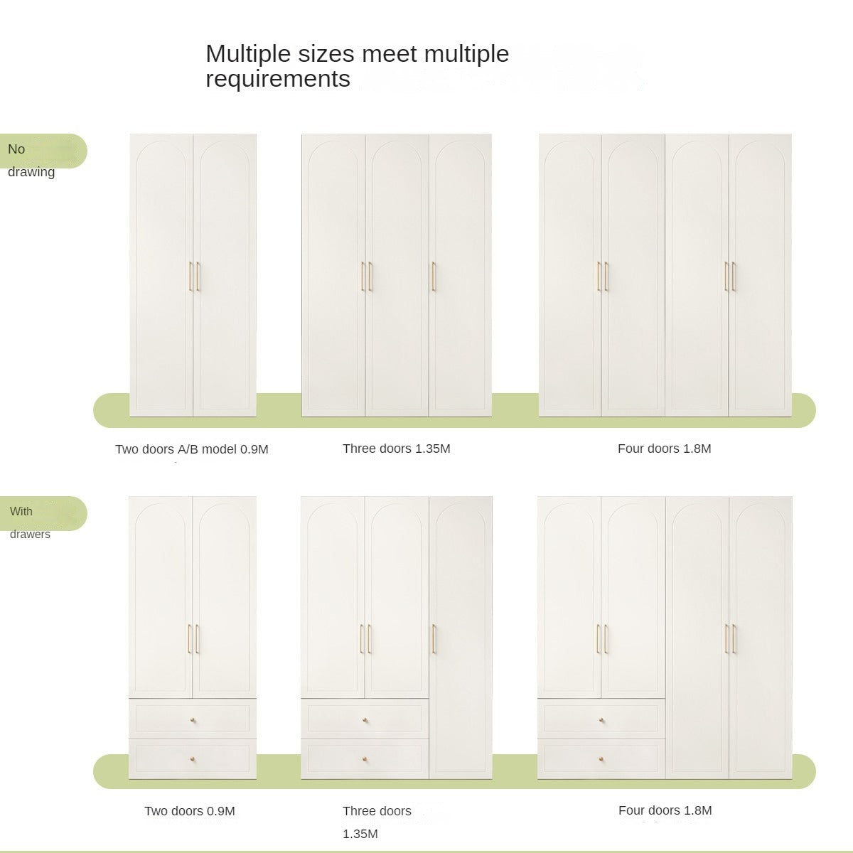 French Cream Pine Solid Wood Wardrobe - Elegant Vintage Closet for Bedroom, Living Room & Guest Room Storage