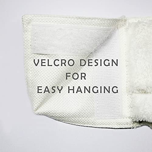 Brown Marble Texture Kitchen Towels with Hanging Loops - 2 Pack Absorbent Coral Velvet Hand Towels for Kitchen & Bathroom | Soft Dish Towel Set for Cooking, Cleaning & Decor