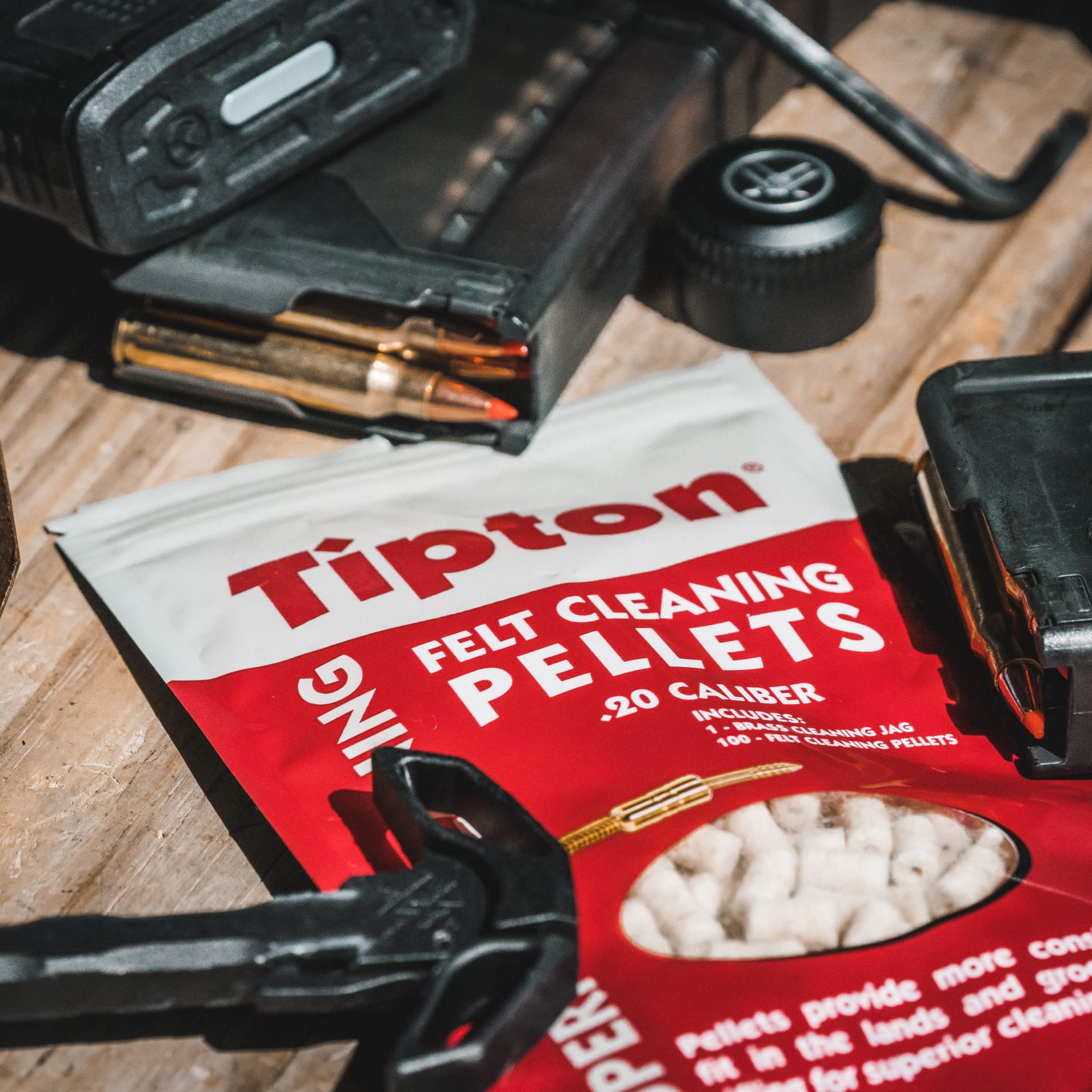 Tipton Felt Gun Cleaning Pellets - Precision Caliber-Specific for Shooting & Maintenance