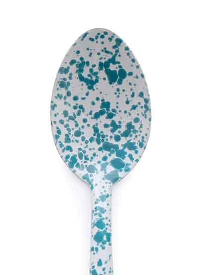 12-Piece Turquoise Marble Serving Spoon Set - Elegant Tableware for Dinner Parties, Buffets & Holiday Gatherings