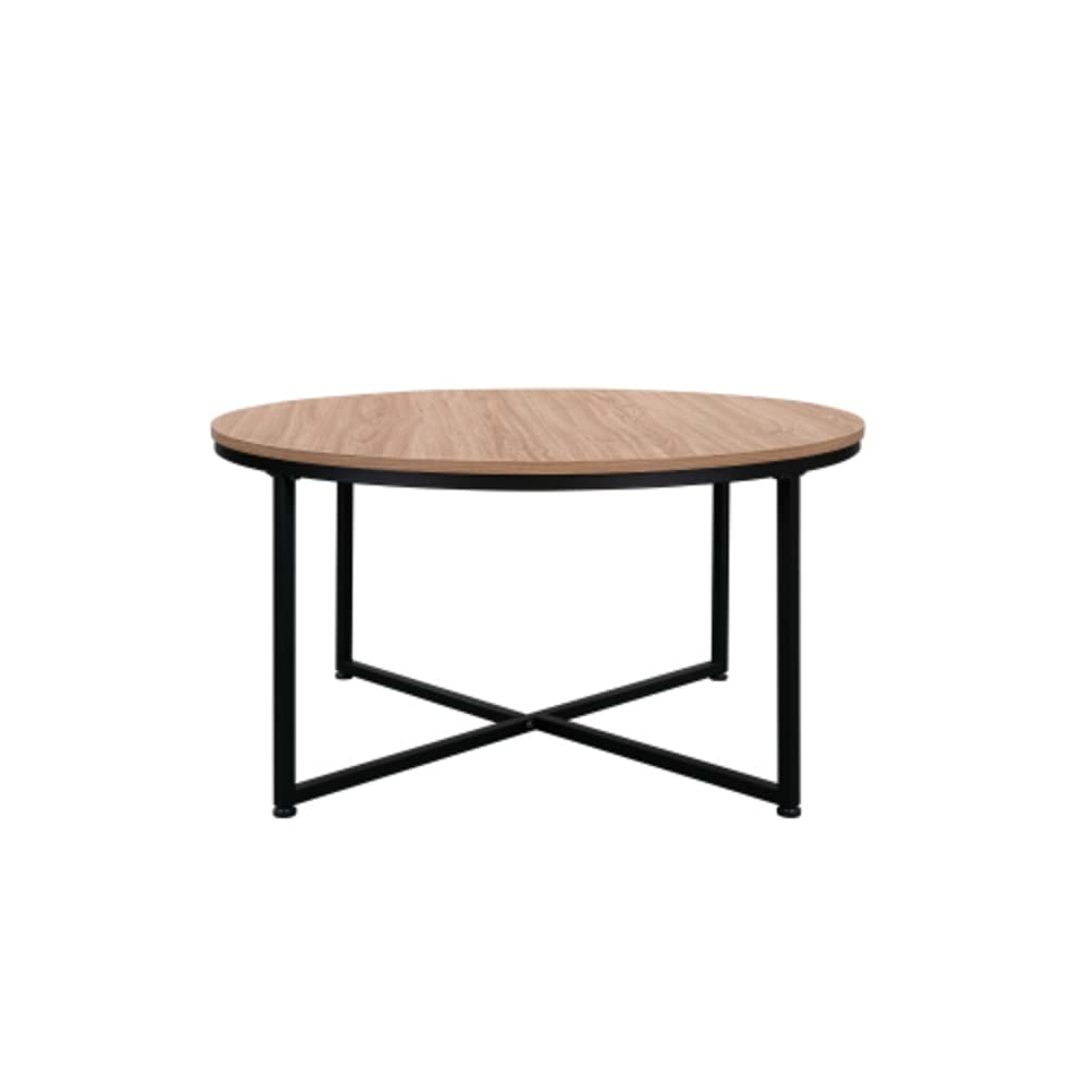 Modern Round Metal Coffee Table - Stylish & Durable Living Room Centerpiece for Small Spaces, Apartments & Home Decor
