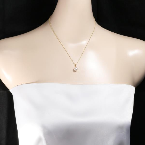 18K Yellow Gold Pearl Necklace for Women - Elegant Cultured Pearl Jewelry Gift for Brides, Anniversary & Special Occasions