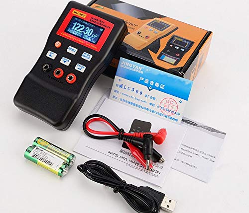 5 Digit Auto-Ranging LC Meter MLC500 - Capacitance & Inductance Tester (0.00pF-100.000mF, 0.000uH-100.000H) with LC/RC Oscillation & USB - Perfect for Electronics Testing, Circuit Design, and Component Measurement