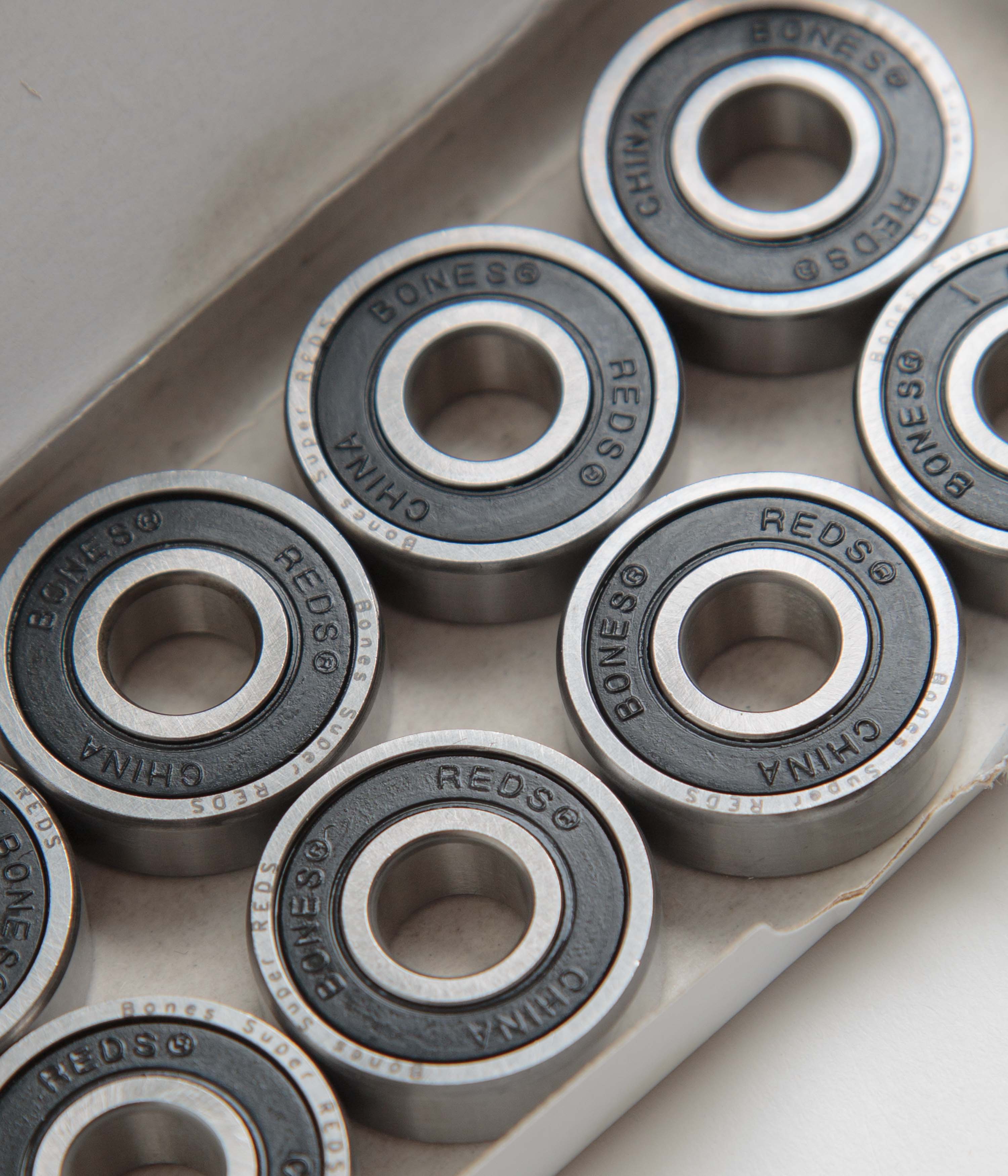 Bones Super Reds Skateboard Bearings - 8 Pack | High-Speed Precision Bearings for Smooth & Fast Riding | Perfect for Skateboards, Longboards & Roller Skates