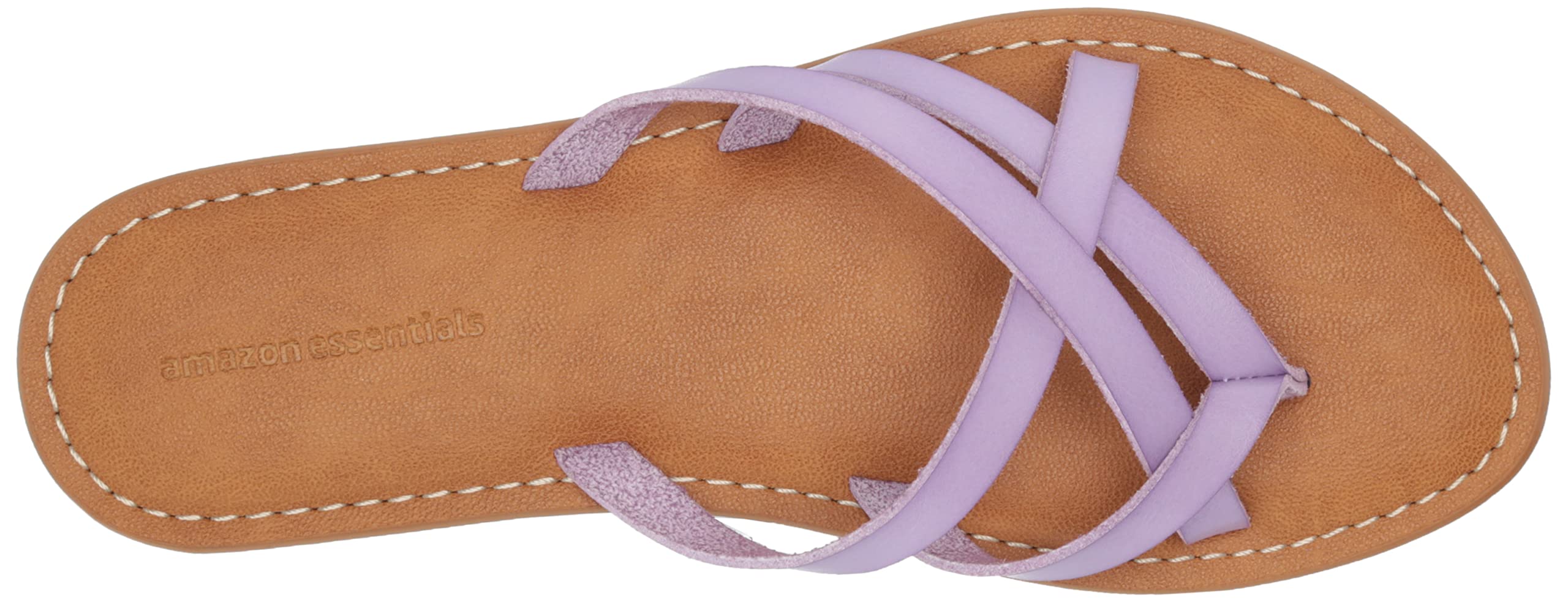 Amazon Essentials Women's Strappy Slide Flat Sandal - Comfortable Summer Casual Shoes for Beach, Pool, and Everyday Wear