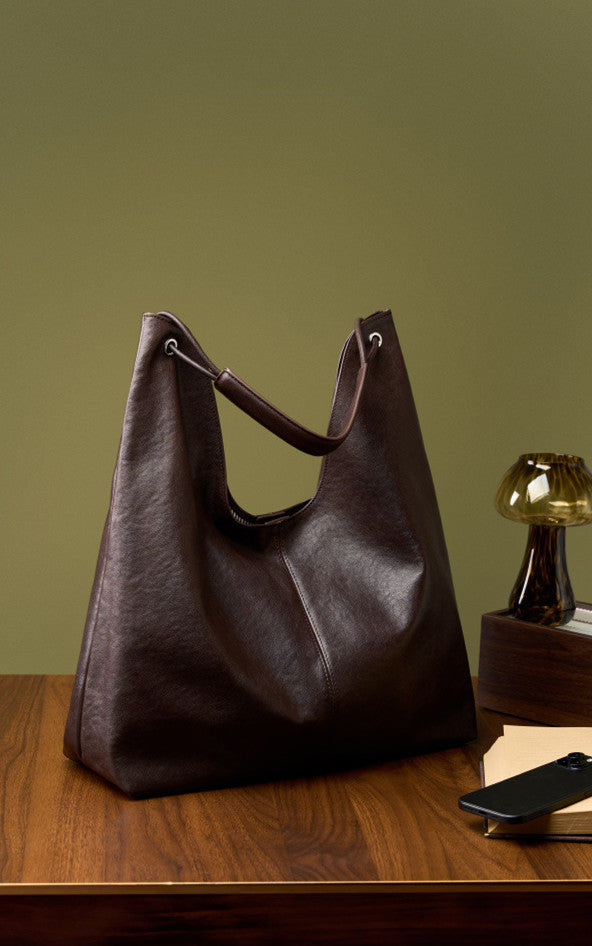 Stylish Leather Shoulder Tote Bag for Women - Fashionable Handbag for Work, Travel & Everyday Use | Durable & Spacious Designer Purse