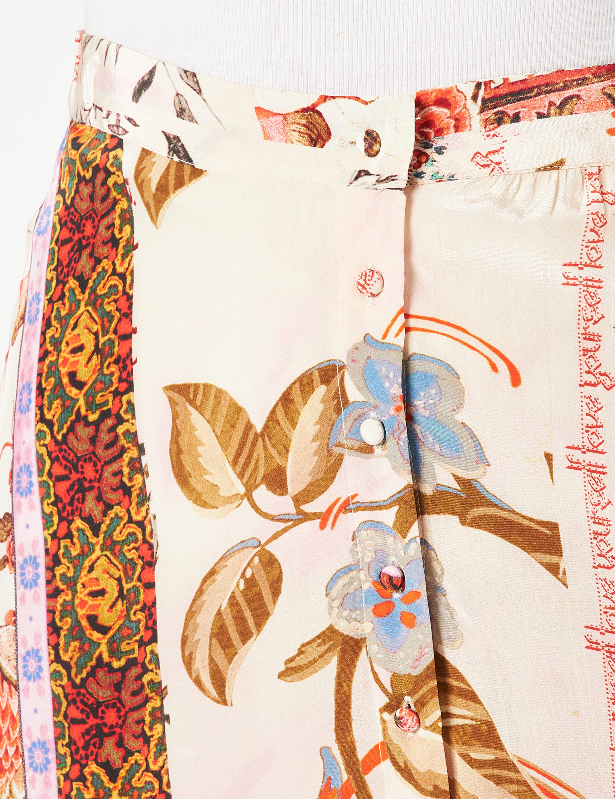 Desigual Women's Long Woven Skirt - Stylish Boho Maxi Skirt for Summer, Beach & Casual Outings