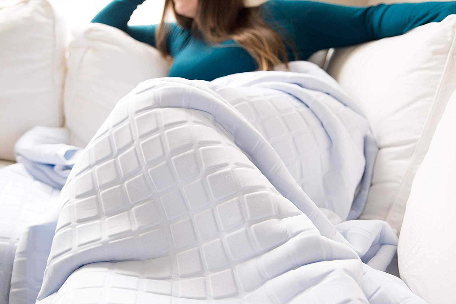 OPULENCE Cooling Gel Weighted Blanket - King Size 80x87 Inches, 42 lbs Heavy Blanket for Adults - Perfect for Stress Relief, Anxiety & Hot Sleepers - Ideal for Bedroom, Living Room & Therapy Use