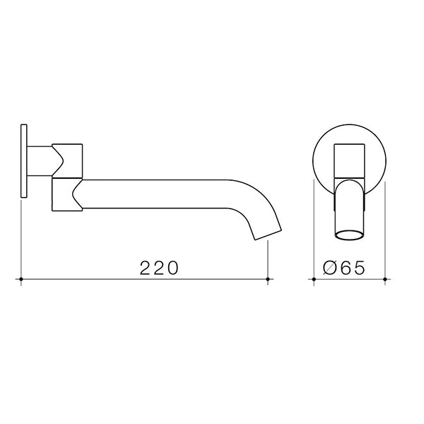 Caroma Liano II Bath Swivel Outlet in Matte Black - Premium Bathroom Faucet for Modern Homes, Perfect for Sink, Vanity & Bathroom Renovations