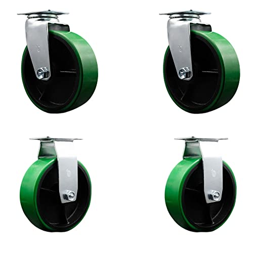 2 Swivel - 2 Rigid