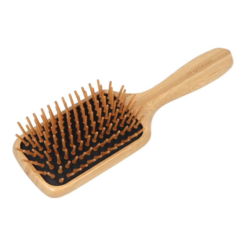 Brightwood Bamboo Hair Brush for Detangling - Gentle & Eco-Friendly Styling for All Hair Types - Perfect for Home, Travel & Salon Use