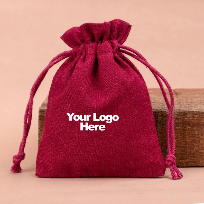 Elegant Maroon Plain Pouches - 100 Pack | Sleek Fortress Brand | Perfect for Gift Wrapping, Jewelry Storage & Party Favors
