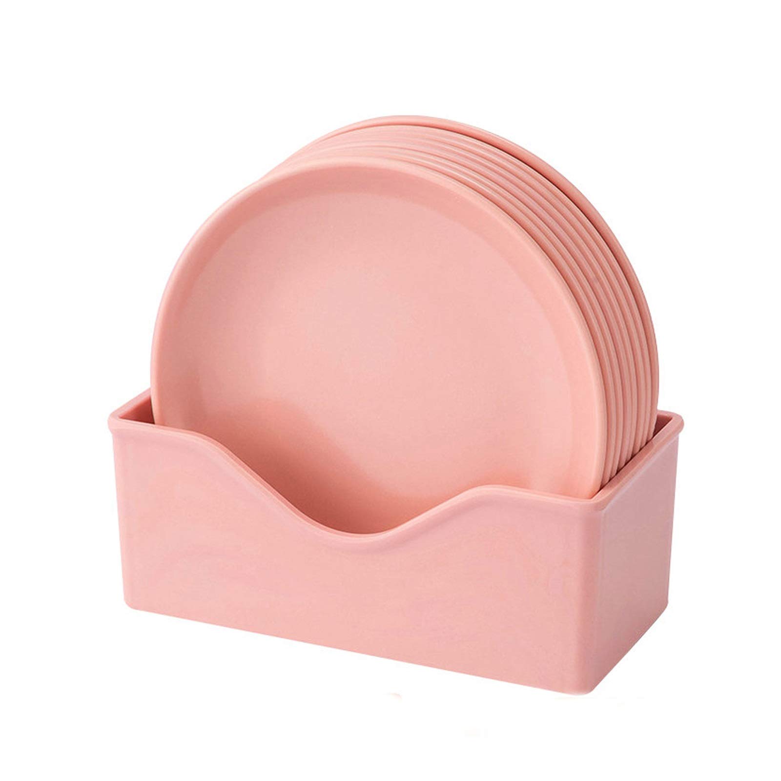 8-Piece Reusable Plastic Dinnerware Plates Set - Unbreakable for Dessert, Snacks, Nuts, Pasta & Salad | Perfect for Indoor/Outdoor Dining, Parties & Everyday Use