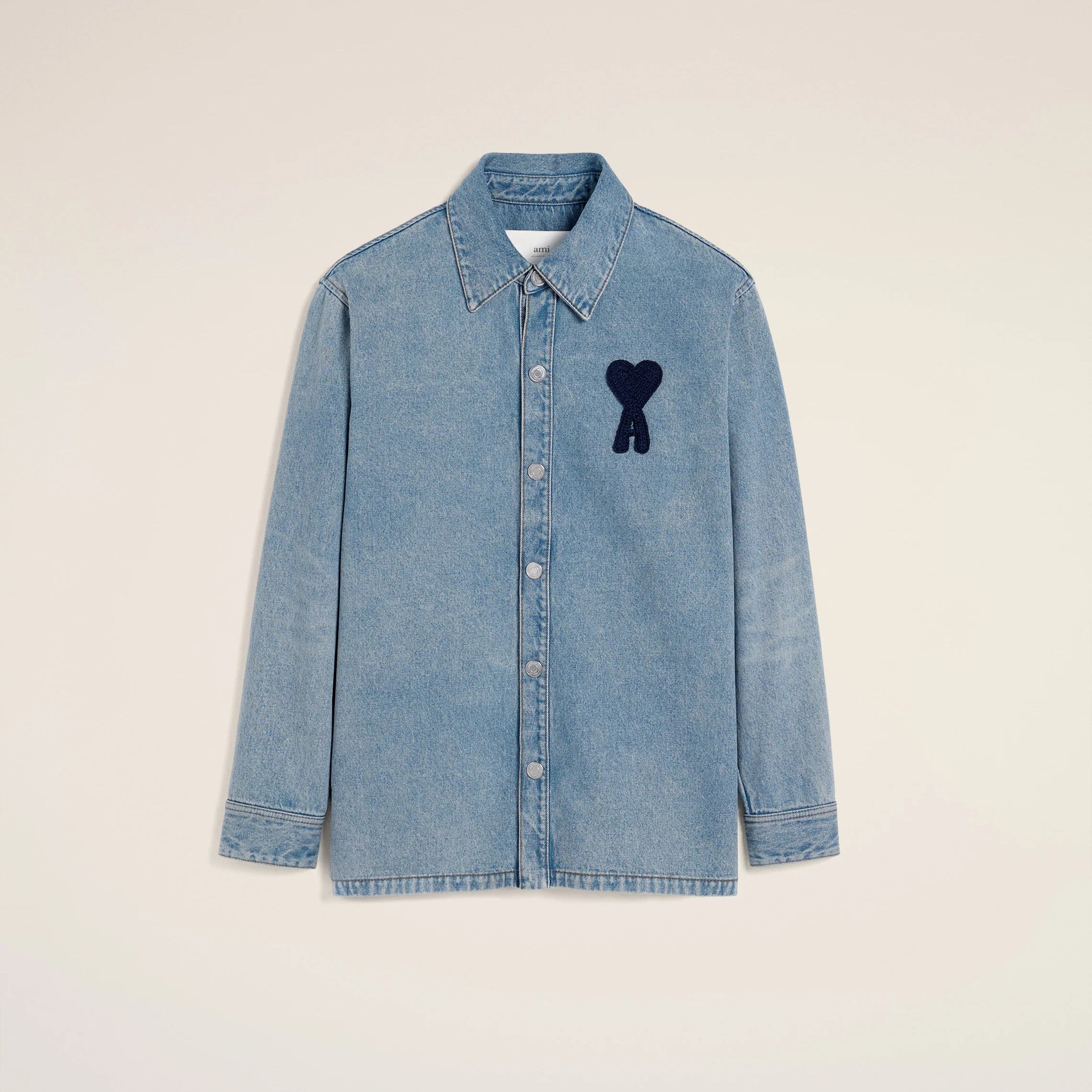 AMI PARIS AMI DE COEUR Overshirt - Stylish Casual Shirt Jacket for Men | Perfect for Layering, Streetwear & Everyday Wear