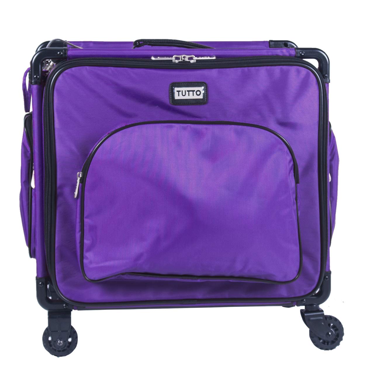 Tutto Serger Tote on Wheels - 17 Inch Purple Rolling Sewing Machine Bag | Perfect for Quilting, Craft Fairs & Sewing Classes