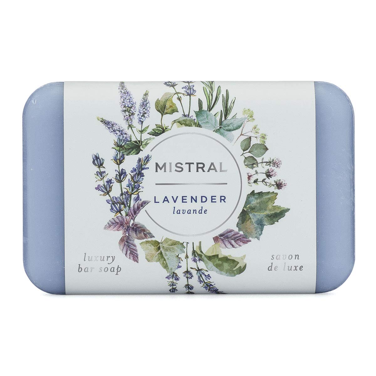 Organic Lavender Bar Soap - Mistral Classic 2-Pack | Natural Skin Care for Dry & Sensitive Skin | Perfect for Bath, Shower & Gift Sets