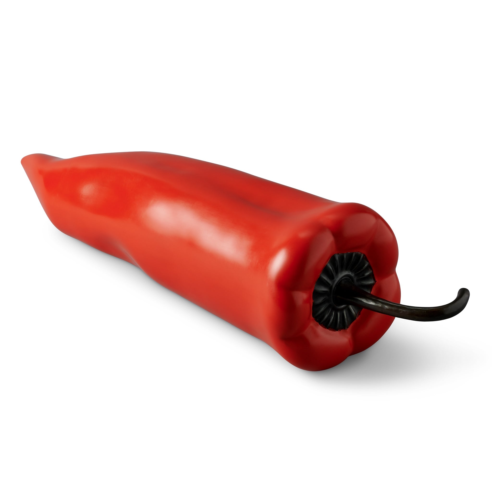 Red Lacquer Chili Pepper Ornament - Handcrafted Home Decor for Kitchen, Dining Room & Holiday Decorations